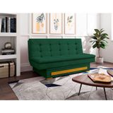 Sofa Cama Com Baú Berilo Espresso Móveis Verde