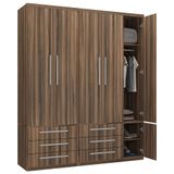 Guarda-roupa 5 Portas 6 Gavetas Modular Ilan 1310 San Remo