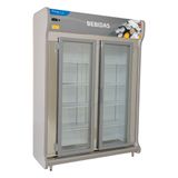 Expositor De Bebidas 2 Portas Polofrio Expositor Europeu Cinza 220v