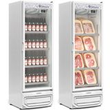 Expositor Vertical 1 Porta De Vidro Gcbc45 Gelopar Refrigerador 445 Litros Branco 220v