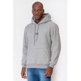 Blusa Masculina Moletom Canguru Polo Wear Cinza