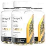 Kit 3x Ômega 3 Neuro Meg-3 20% Epa / 50% Dha 60 Softgels