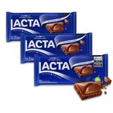 Chocolate Ao Leite Lacta Kit 3 Barras De 80g