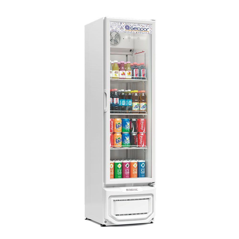 Expositor De Bebidas Gptu230 Gelopar Refrigerador 230 Litros Branco 220v