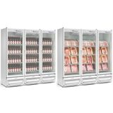 Expositor Vertical 3 Portas De Vidro Gcbc1450 Gelopar Refrigerador 1468 Litros Branco 110v