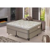 Cama Box King Size e Colchão Hellen Alpha Europillow e Molas Ensacadas