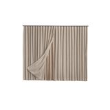Cortina Microfibra Com Linho 4,00x2,30 Para Varão Duplo