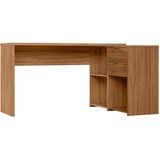 Mesa Para Computador Com 2 Gavetas Office Nt2060 Notável Freijó