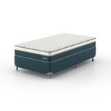 Cama Box Solteirão  Safira Molas Ensacadas 108x198x63 Azul