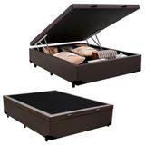 Cama Box Baú Casal Sintético Sereneprime Marrom 138x188x44