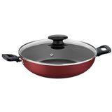 Panela Wok Com Tampa Tramontina Loreto Com Revestimento Interno Antiaderente Starflon T1 28 Cm