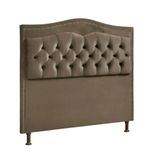 Cabeceira Estofada Holanda 1,60 2.0 Queen Shop Das Cabeceiras Marrom Castor