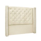 Cabeceira Cama Box Queen 160 Cm Vicenza Linho Pérola S04 - D&#39;rossi