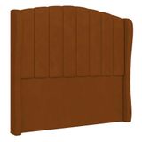 Cabeceira Casal King Cama Box 195cm Glenda I02 Veludo Terracota Mpozenato