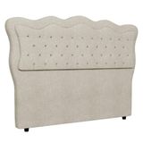 Cabeceira Casal Queen Cama Box 160cm Oregon I02 Bouclê Bege Mpozenato