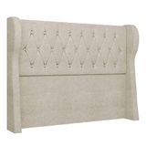 Cabeceira Casal Queen Cama Box 160cm Malva I02 Bouclê Bege Mpozenato