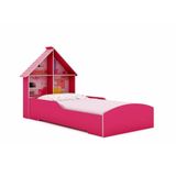 Cama Casinha Montessoriana Solteiro Pink Ploc Gelius