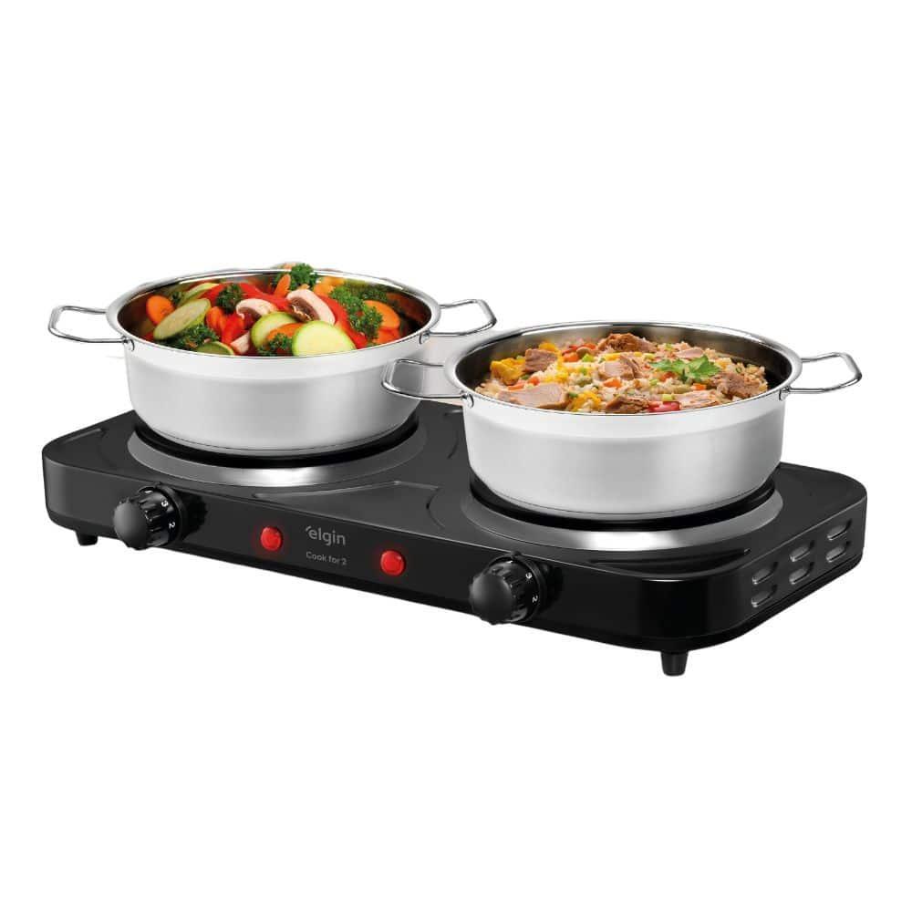 Fogão De Mesa Elétrico Cook For 2 Elgin - 2 Bocas 2000w