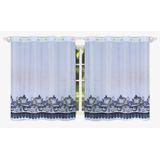Cortina Para Cozinha Tergal Estampada 3m X 1,20m - Branco 10