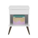 Mesa De Cabeceira Infantil Com 1 Gaveta Melinda Branco