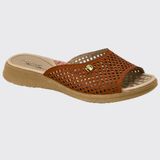 Tamanco Feminino Slide Flatform Conforto Modare 7174.118.21736 - Conhaque - 38