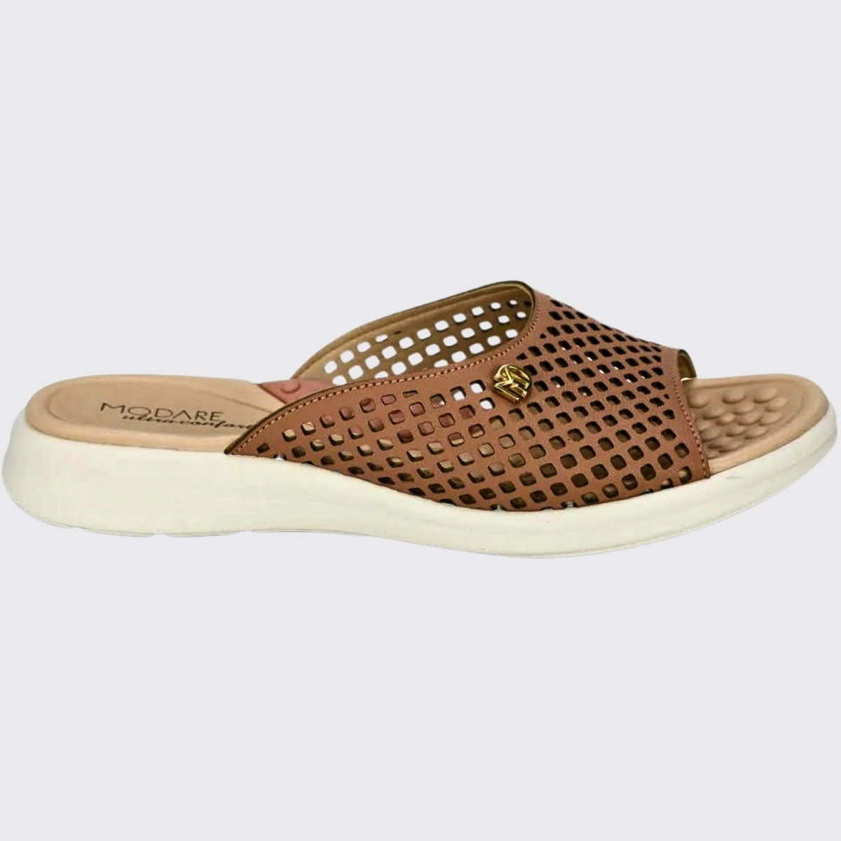 Tamanco Feminino Slide Flatform Conforto Modare 7174.118.21736 - Nude - 38