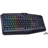 Teclado Para Jogos Sem Fio Dacoity Recarregável Rgb Retroiluminado