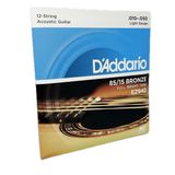 Encordoamento Violão Aço 12 Cordas 10-50 D&#39;addario Ez940