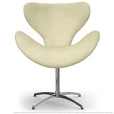 Cadeira Decorativa Poltrona Egg Bege Com Base Giratória