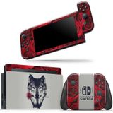 Skin Adesivo Protetor Para Nintendo Switch Wolf Lobo Rosas Roses