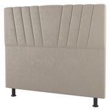 Cabeceira Cama Box Casal King Size Dublin 195cm Suede Bege - Abmaza