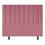 Cabeceira De Cama King Size Box 195 Cm Karla Suede Cor:rosa