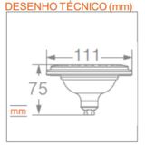 Lampada Led Ar111 12. 11w 2700k 950lm Biv Gu10 - Osram