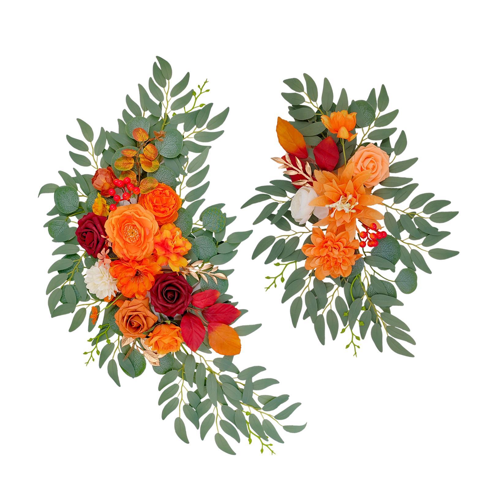 2x Arco De Casamento Artificial Floral Swag Para Festa