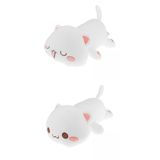 2x 35cm Gato Macio Recheado Animal Fofo Travesseiro De Pelúcia Brinquedo Presente