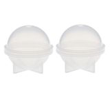 2 Peças De Molde De Silicone Em Forma De Esfera De 60 Mm Para