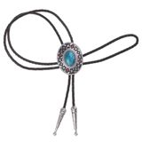 Couro De Gravata Retro Native American Western Cowboy Rodeo Bolo