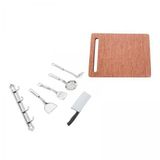 Conjunto De Espátulas De Utensílios De Cozinha De Metal Mini Casa De Bonecas 2x7 Peças 1/12