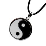 Corrente De Corda De Couro 4xpu Aço Inoxidável Yin Yang Tai Chi