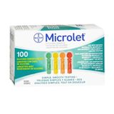 Contagem De Lancetas Coloridas Bayer Microlet De 100 Por Microlet