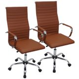 Kit 2 Cadeiras Eames Eiffel Presidente Escritório Alta Branca Preta Bege