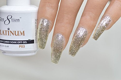 P03 Cre8tion - Platinum Soak Off Gel Fácil Aplicação