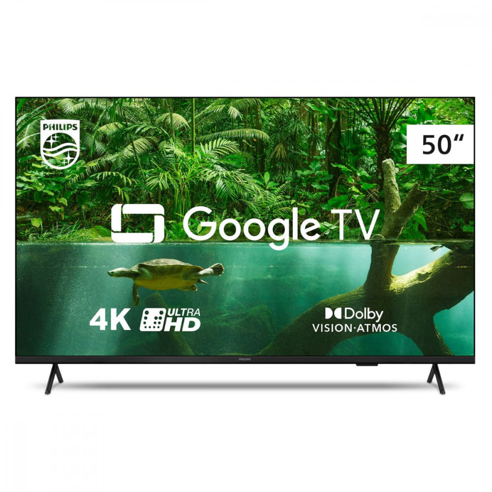 Smart Tv Philips 50 4k Google Tv Comando De Voz Dolby Vision Atmos Vrr/allm Bluetooth 50pug7408