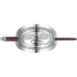 Vintage Viking Hair Pin Celtic Hair Clips Oval Metal Hair Slide Clip Com Palito De Cabelo Para Cabelo Grosso