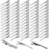 200 Peças Clipes De Cabelo De Metal Single Prong Curl Clipes Prata Jacaré Seção Clipes Com Acessório Hairbow De Dentes Para Meninas Mulheres