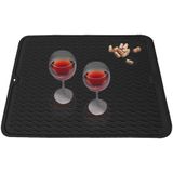 Silicone Secando Tapete De Drenagem De Esteira Resistente Ao Calor Antiderrapante Trivet Mat Cup Kitchen Counter Cinza / Preto 40  30cm