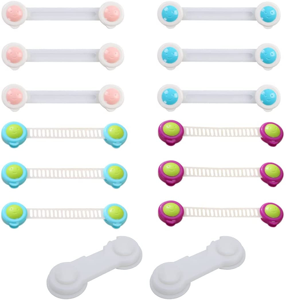 Porta Do Armário De Segurança Infantil 14pcs Com Fechadura Fechadura Do Armário Protege O Bebê De Beliscar Dedos A Instalação É Particular