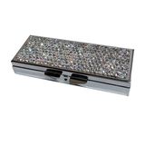 Mini Small Pill Box, Incrustado De Diamante De Luxo