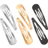 30 Peças 4 Polegadas Grandes Metal Snap Grampos De Cabelo Sem Deslizamento Cabelo Barrettes Meninas Acessórios De Cabelo Feminino (ouro, Pra