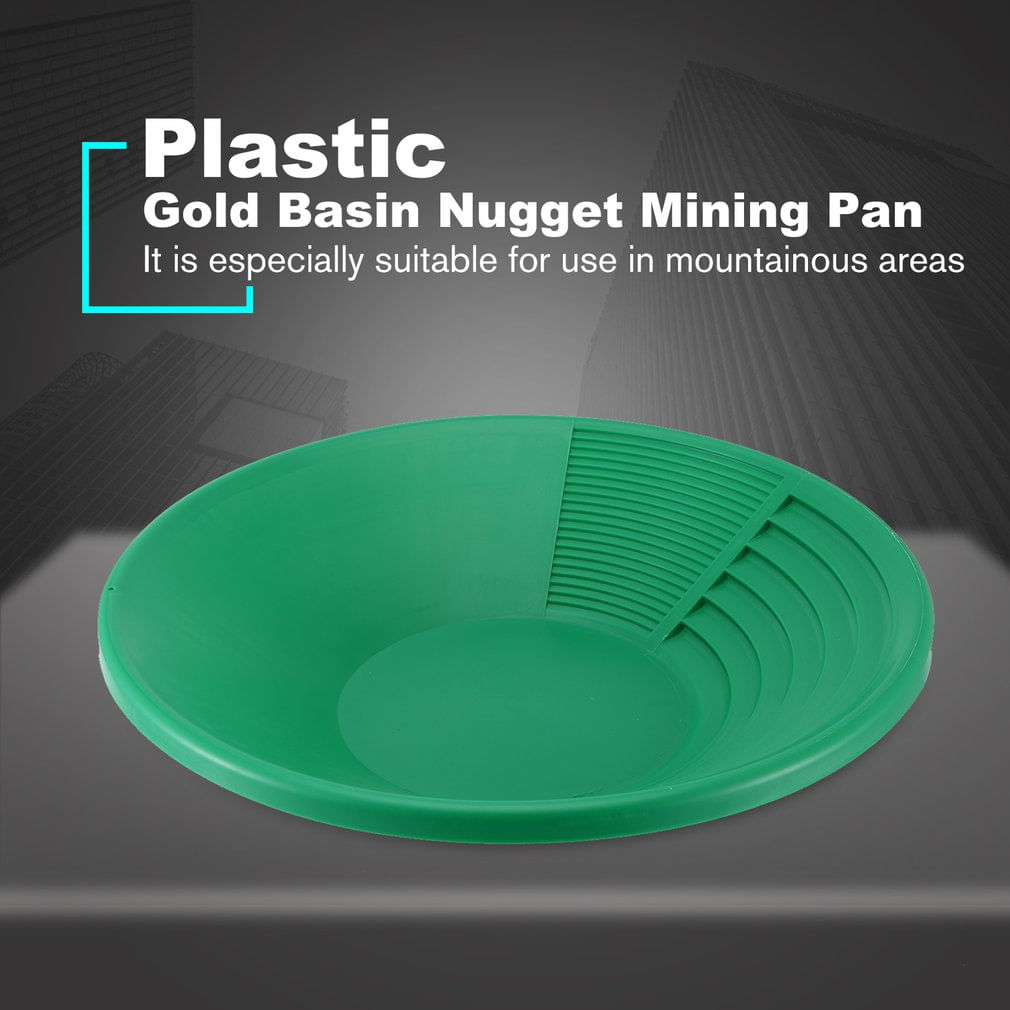 Gold Basin Nugget Mining Pan Dual Riffle Draking Prospecção